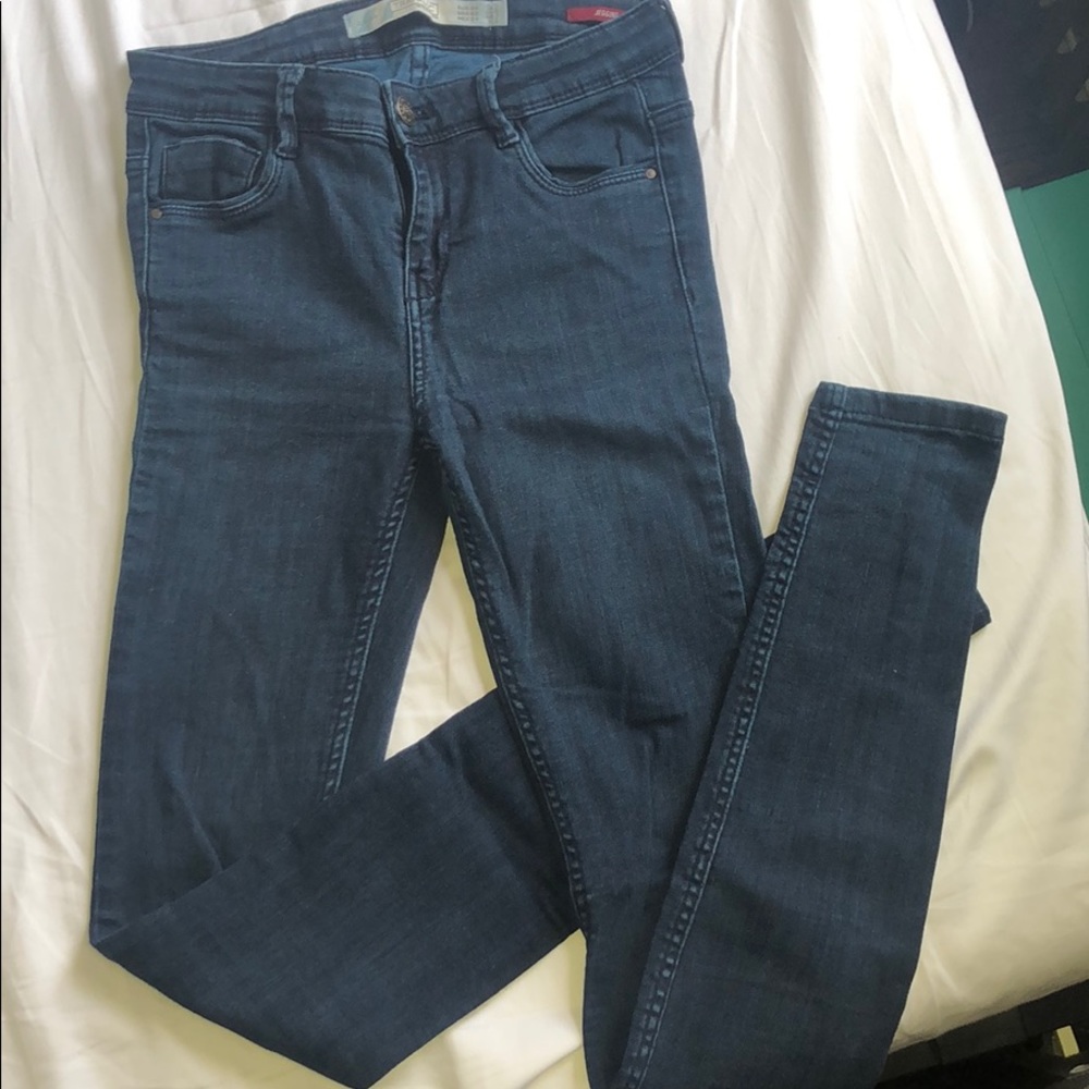 Zara trafaluc size 02 24 blue jean jeggings